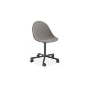 Pebble Fabric Dark Grey Chair - Natural Beechwood Base gallery detail image