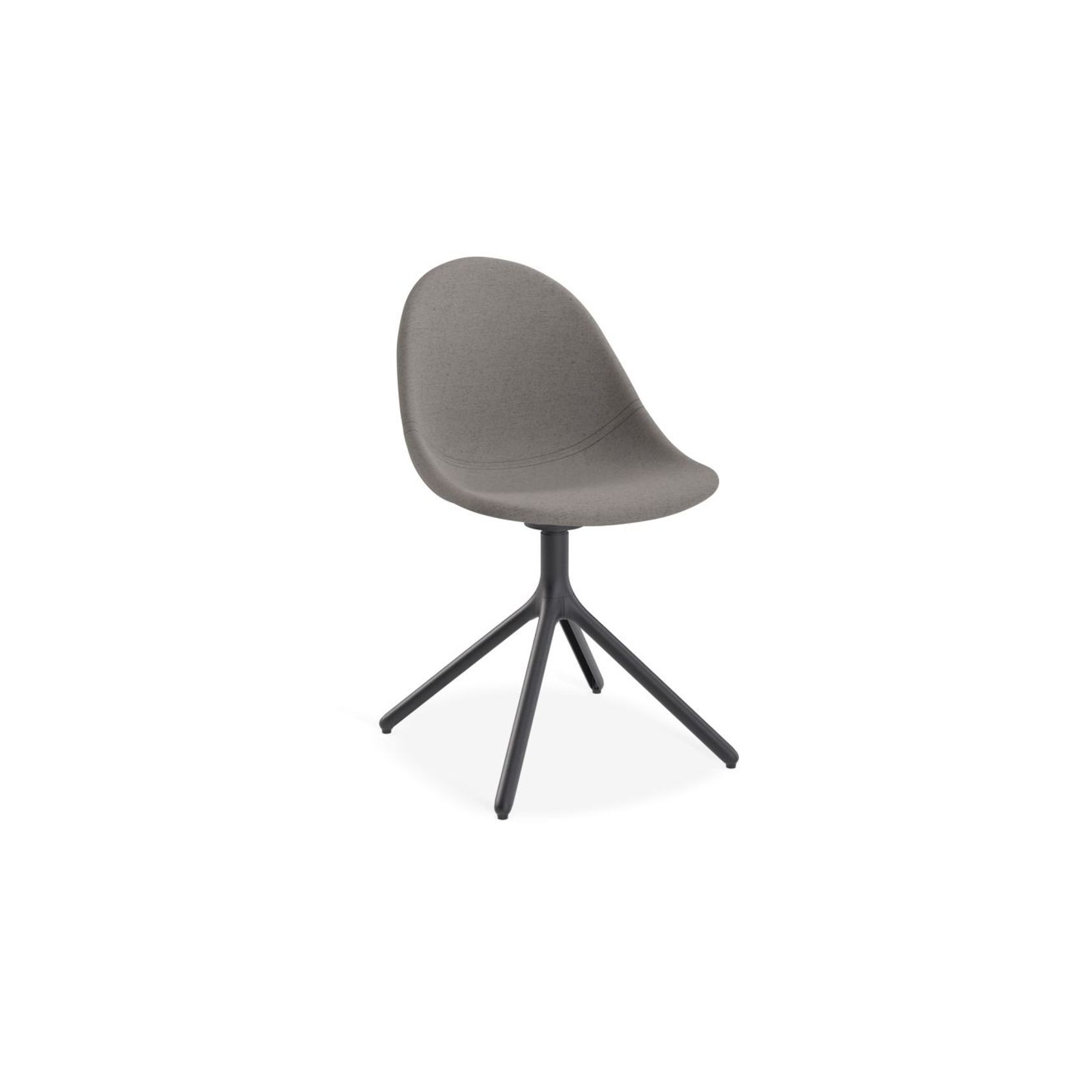 Pebble Fabric Dark Grey Chair - Natural Beechwood Base gallery detail image