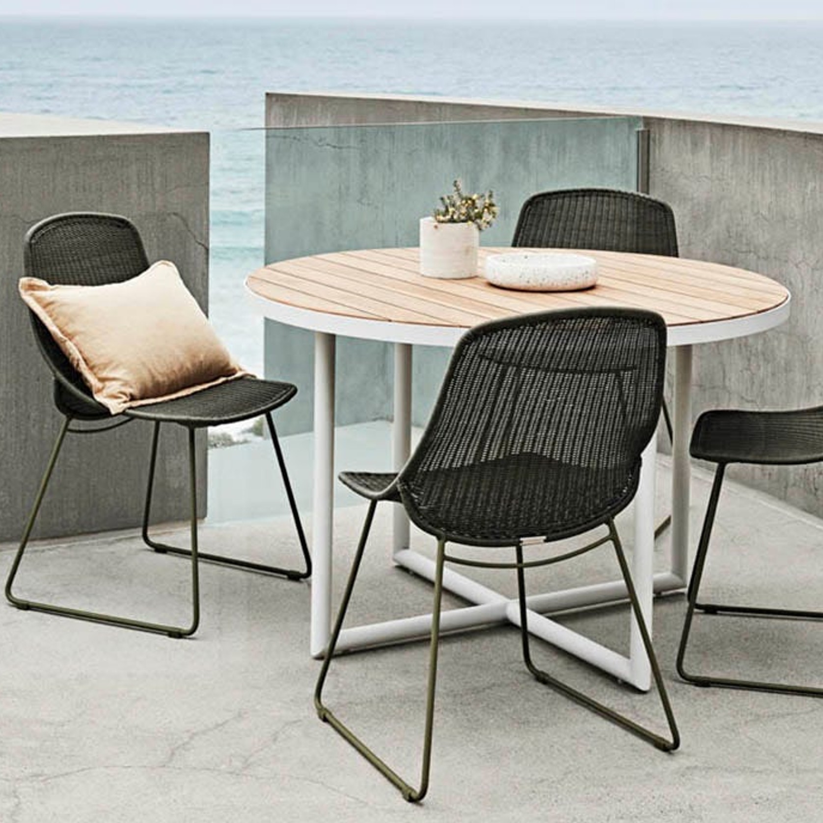 Granada Scoop Closed Weave Dining Chair gallery detail image