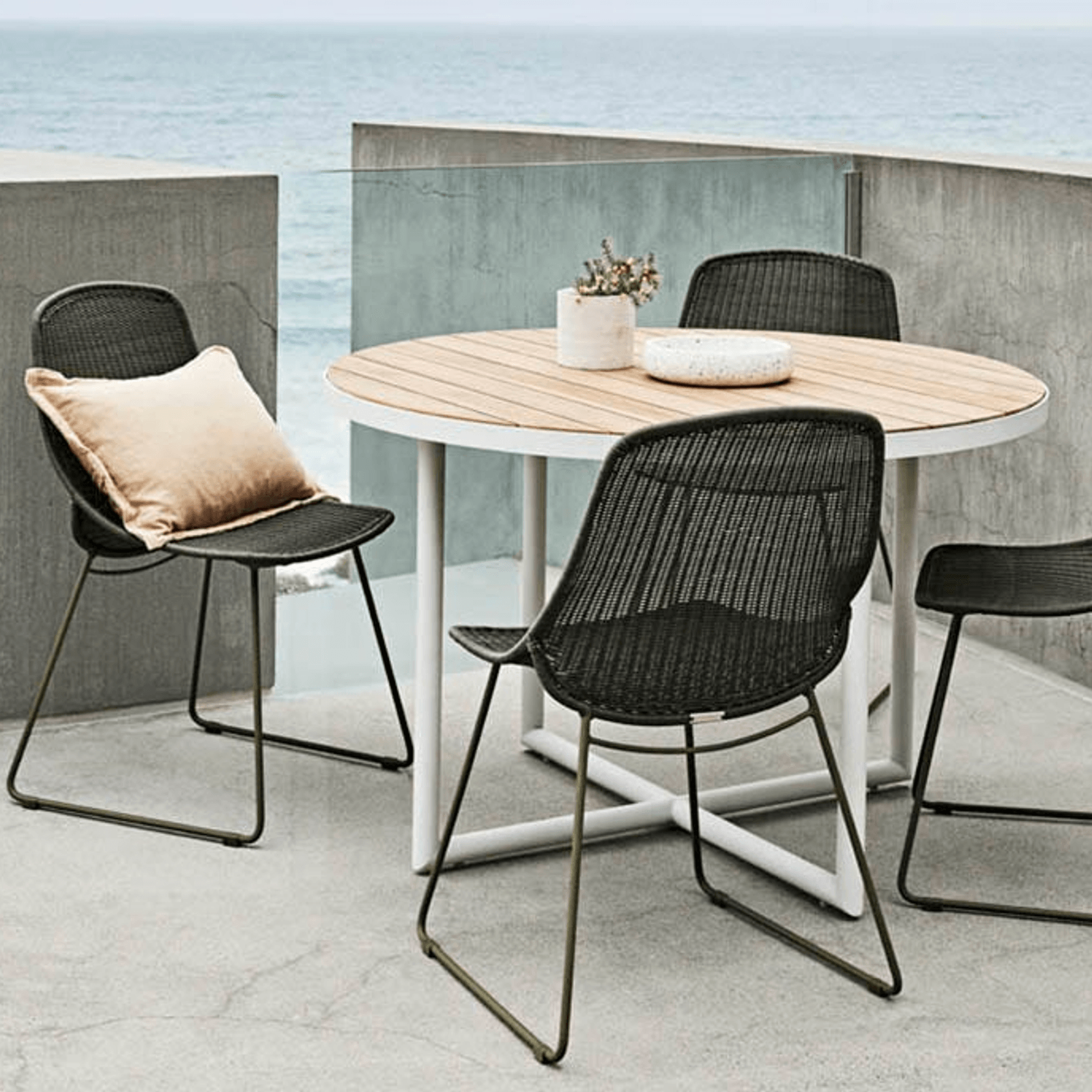 Granada Scoop Closed Weave Dining Chair gallery detail image