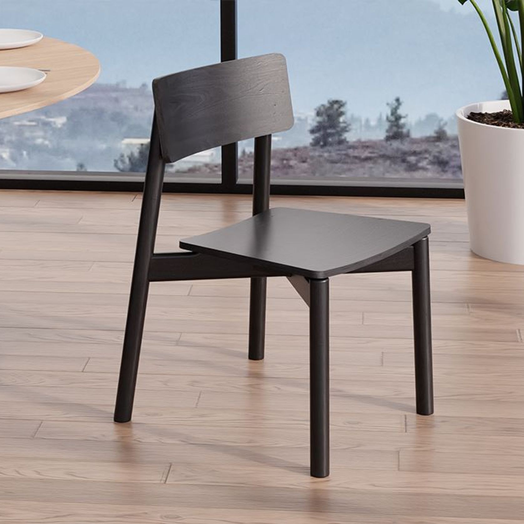 Andi Chair - Black Stained Ash gallery detail image