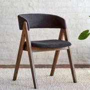 Gaudi Hardwood Dining Chair | Black | Walnut gallery detail image