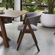 Gaudi Hardwood Dining Chair | Grey | Walnut gallery detail image