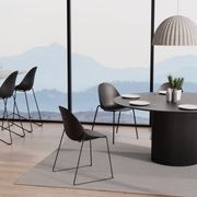 Pebble Chair Black with Shell Seat - Natural Beechwood Base gallery detail image