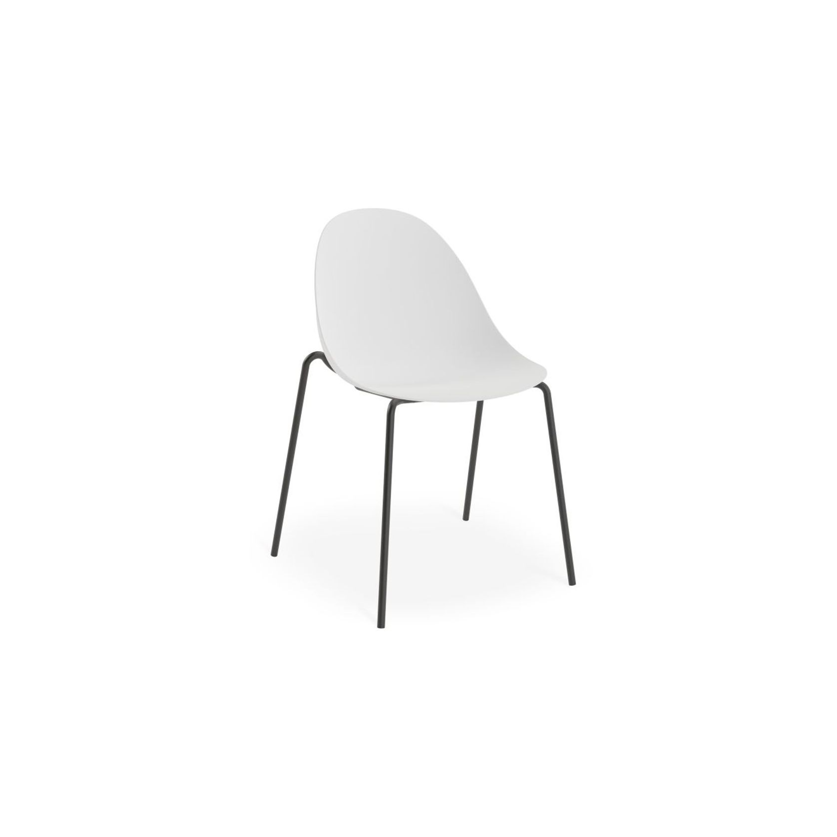 Pebble Chair White with Shell Seat gallery detail image