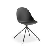 Pebble Chair Black with Shell Seat - Natural Beechwood Base gallery detail image