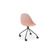 Pebble Chair Soft Pink Shell Seat - Pyramid Fixed Base gallery detail image