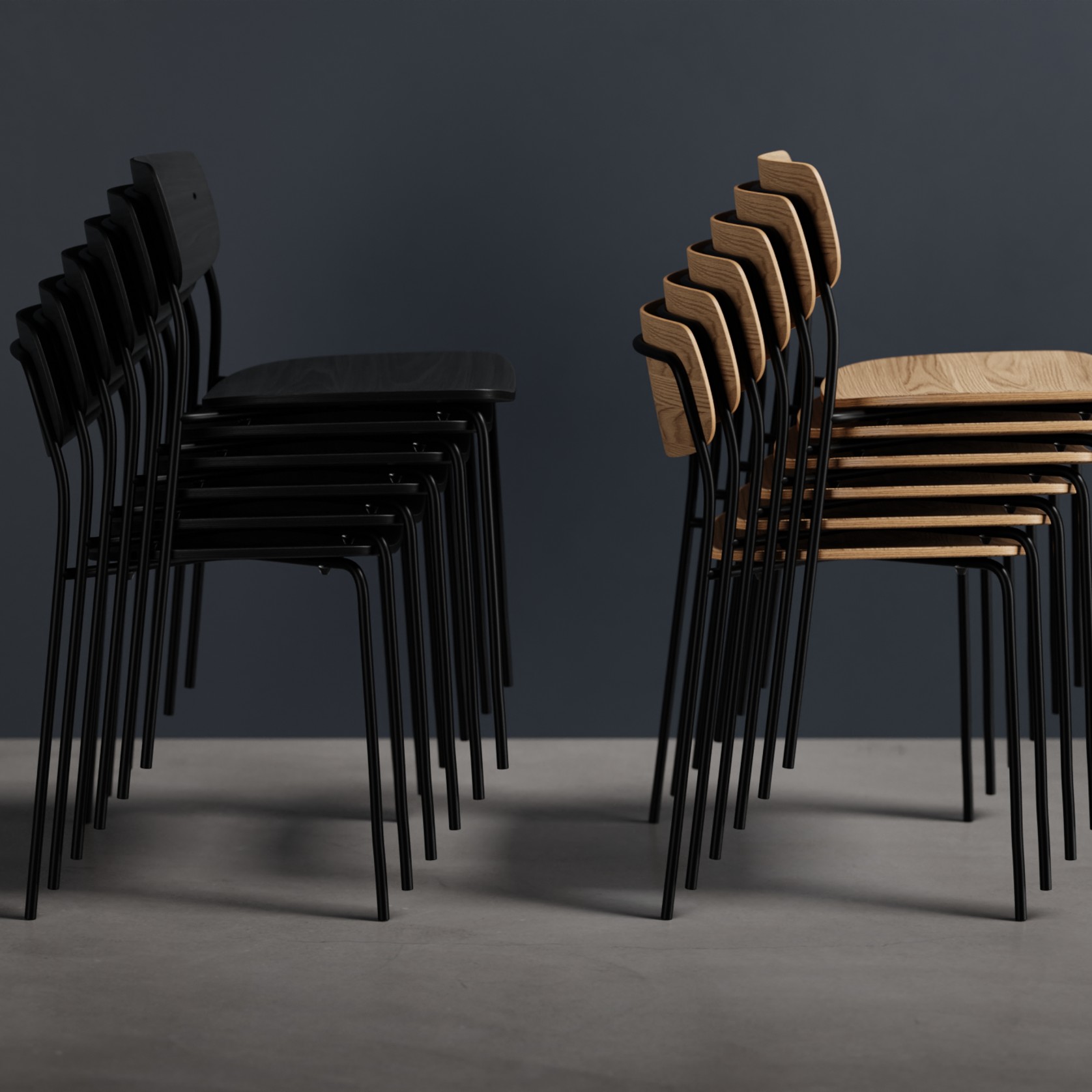 Rylie Chair - Black Stained Ash Seat and Backrest gallery detail image