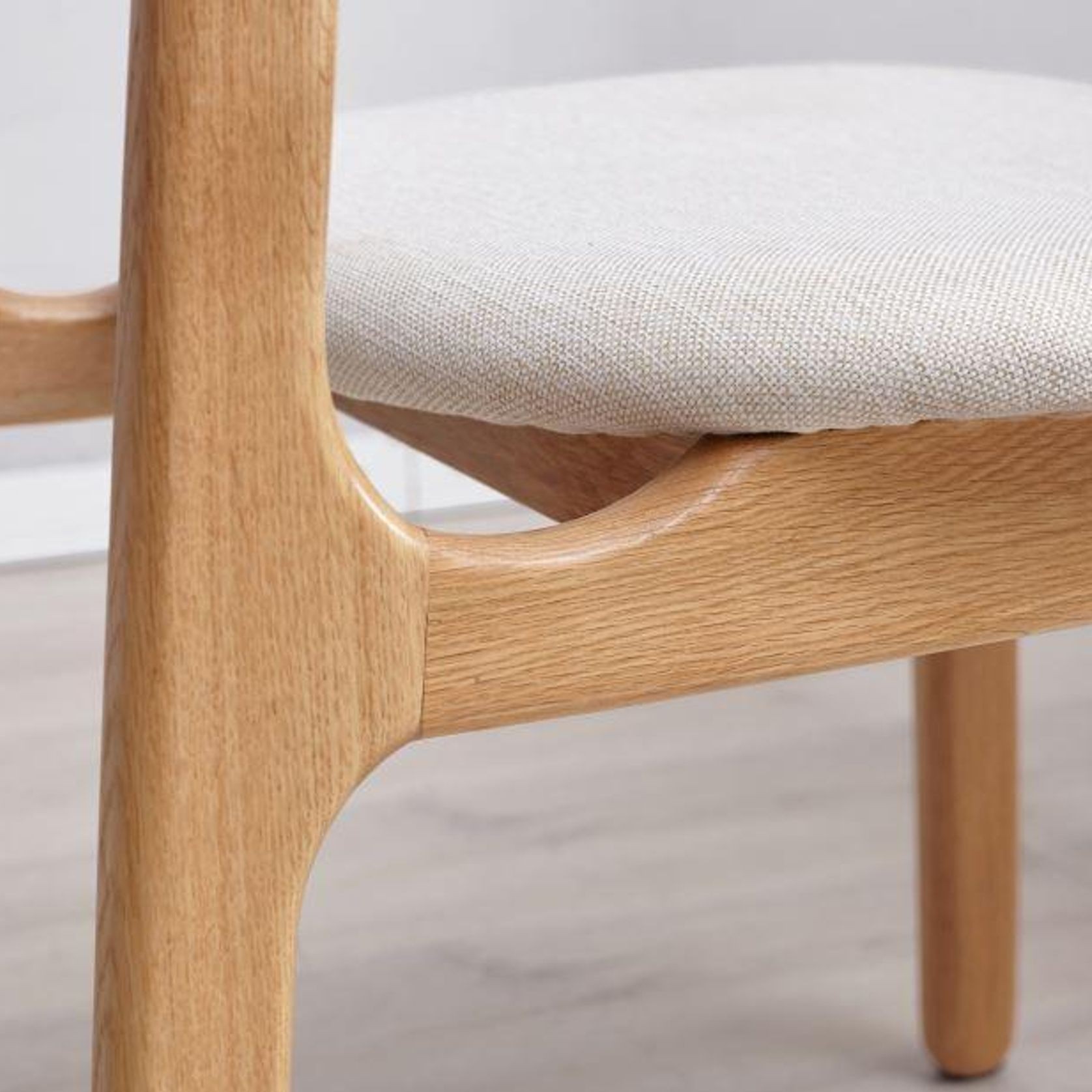 Seattle Natural Solid Oak Dining Chair gallery detail image