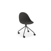 Pebble Anthracite Fabric Upholstered Chair - 4 Post - Black gallery detail image