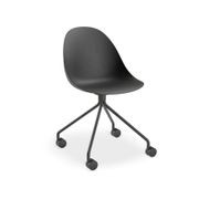 Pebble Chair Black with Shell Seat - Natural Beechwood Base gallery detail image