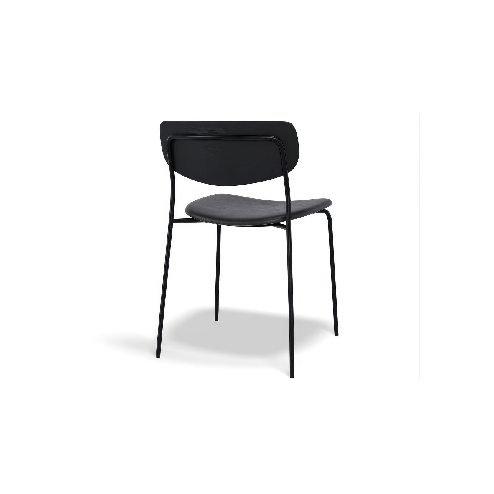 Rylie Chair - Padded Seat with Black Backrest gallery detail image