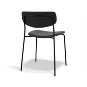Rylie Chair - Padded Seat with Black Backrest gallery detail image