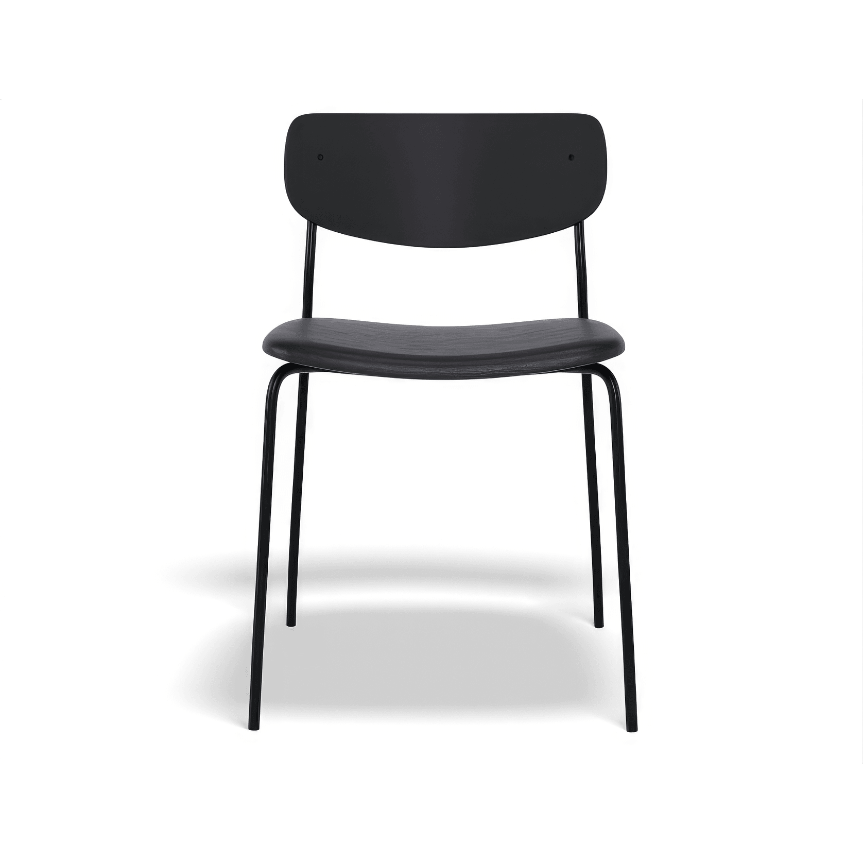 Rylie Chair - Padded Seat with Black Backrest gallery detail image