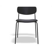Rylie Chair - Padded Seat with Black Backrest gallery detail image