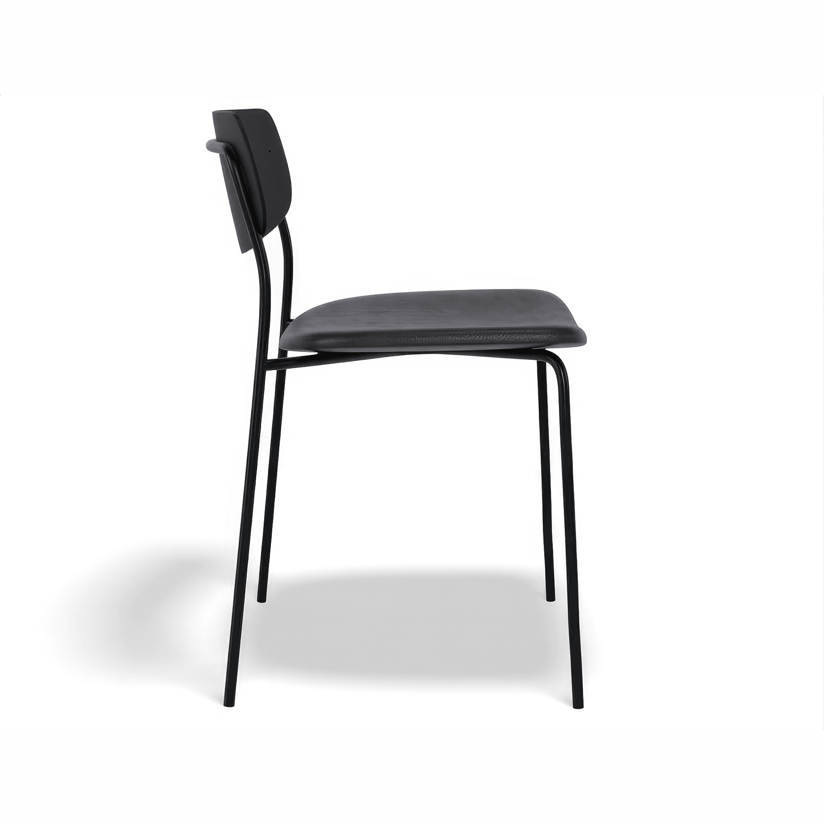 Rylie Chair - Padded Seat with Black Backrest gallery detail image