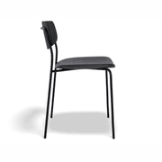 Rylie Chair - Padded Seat with Black Backrest gallery detail image