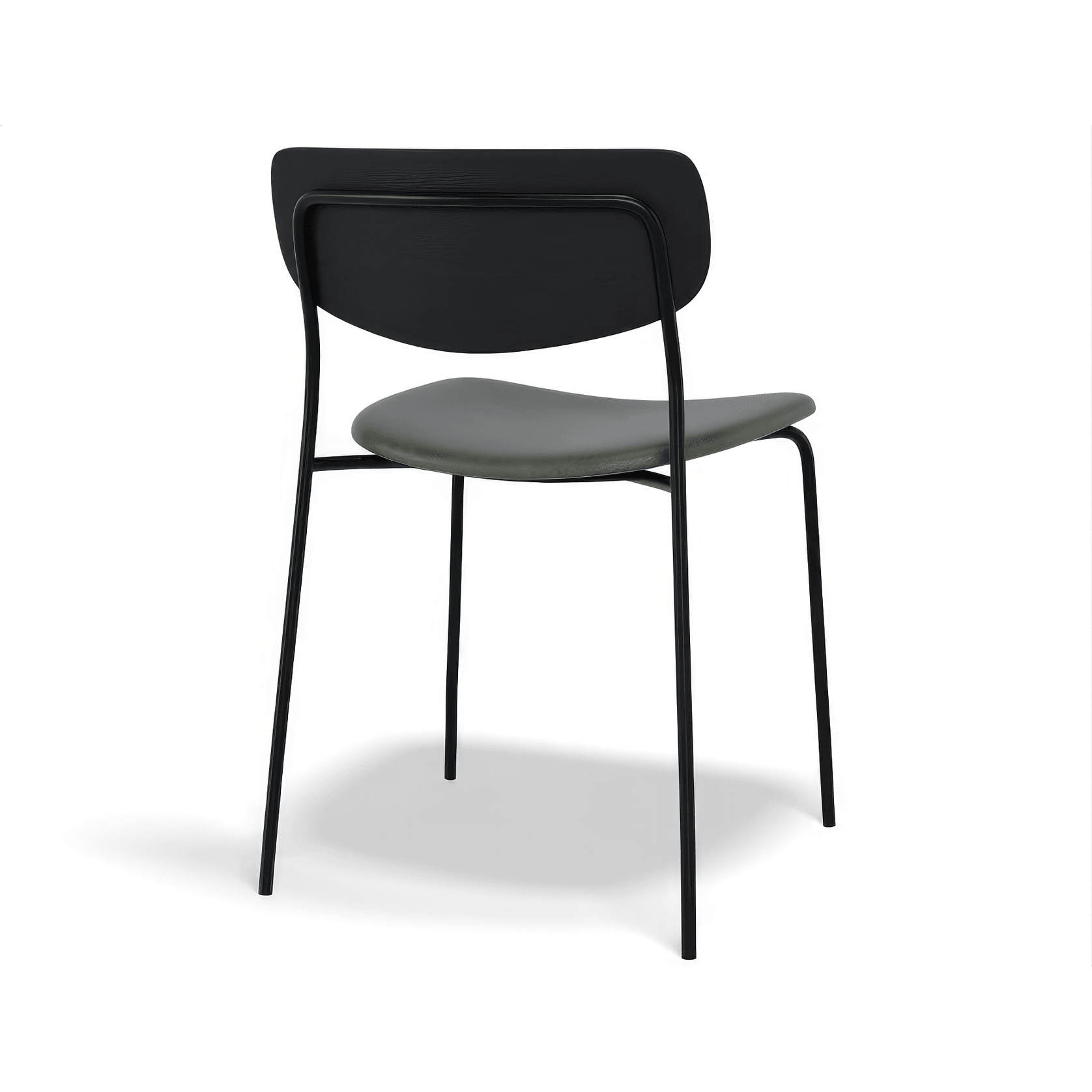 Rylie Chair - Padded Seat with Black Backrest gallery detail image