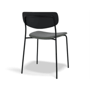 Rylie Chair - Padded Seat with Black Backrest gallery detail image