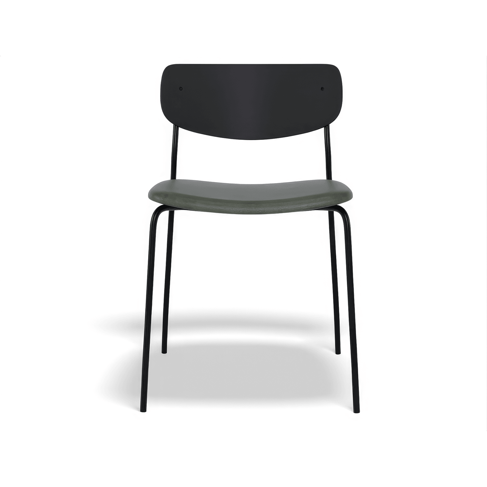 Rylie Chair - Padded Seat with Black Backrest gallery detail image