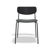 Rylie Chair - Padded Seat with Black Backrest gallery detail image
