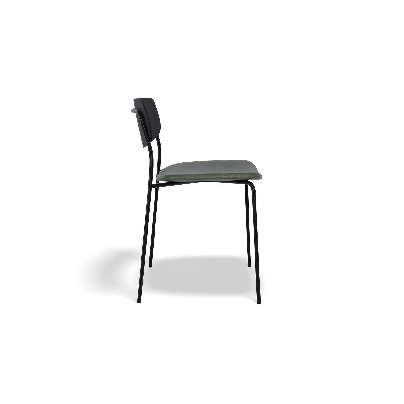 Rylie Chair - Padded Seat with Black Backrest gallery detail image