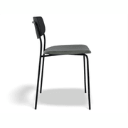 Rylie Chair - Padded Seat with Black Backrest gallery detail image