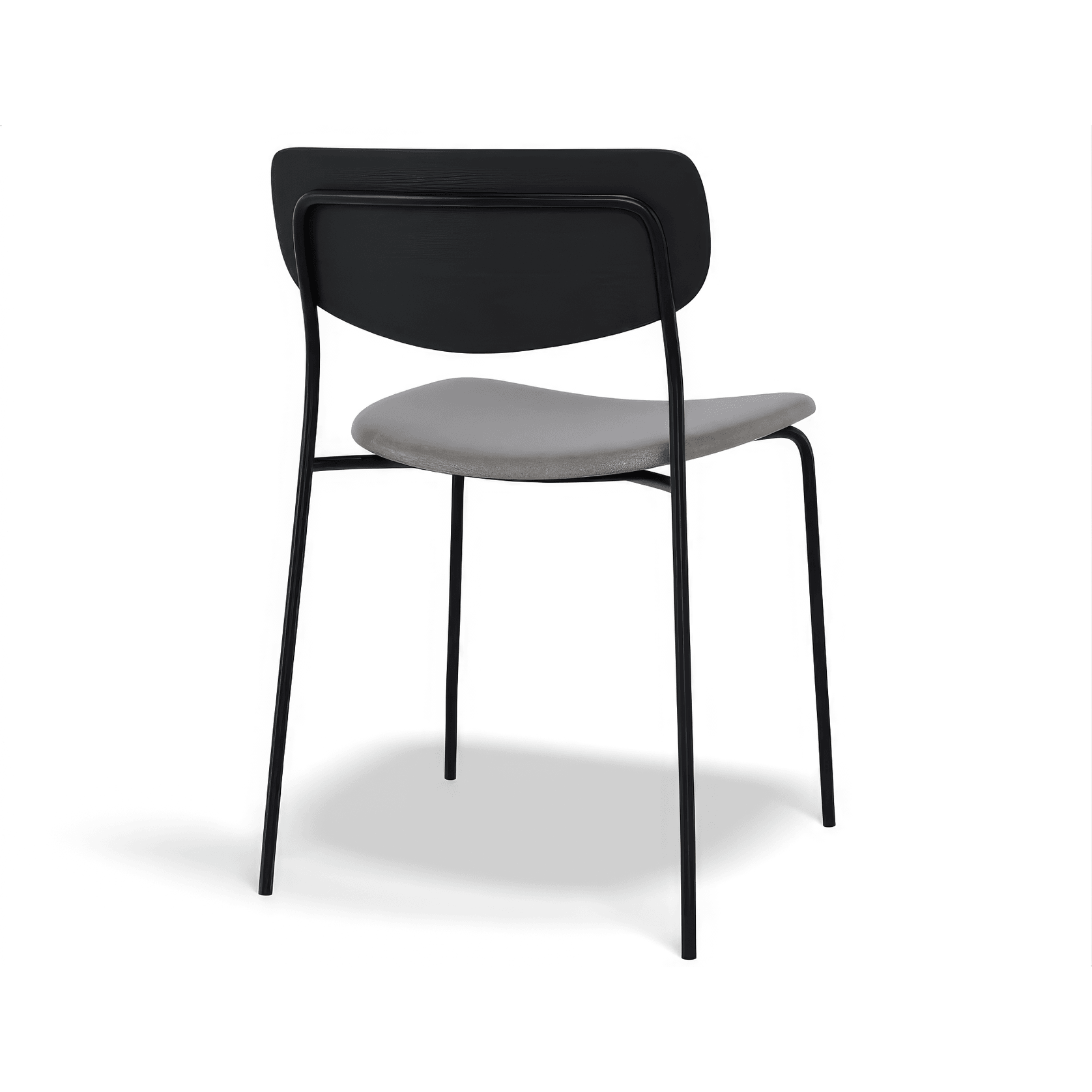 Rylie Chair - Padded Seat with Black Backrest gallery detail image