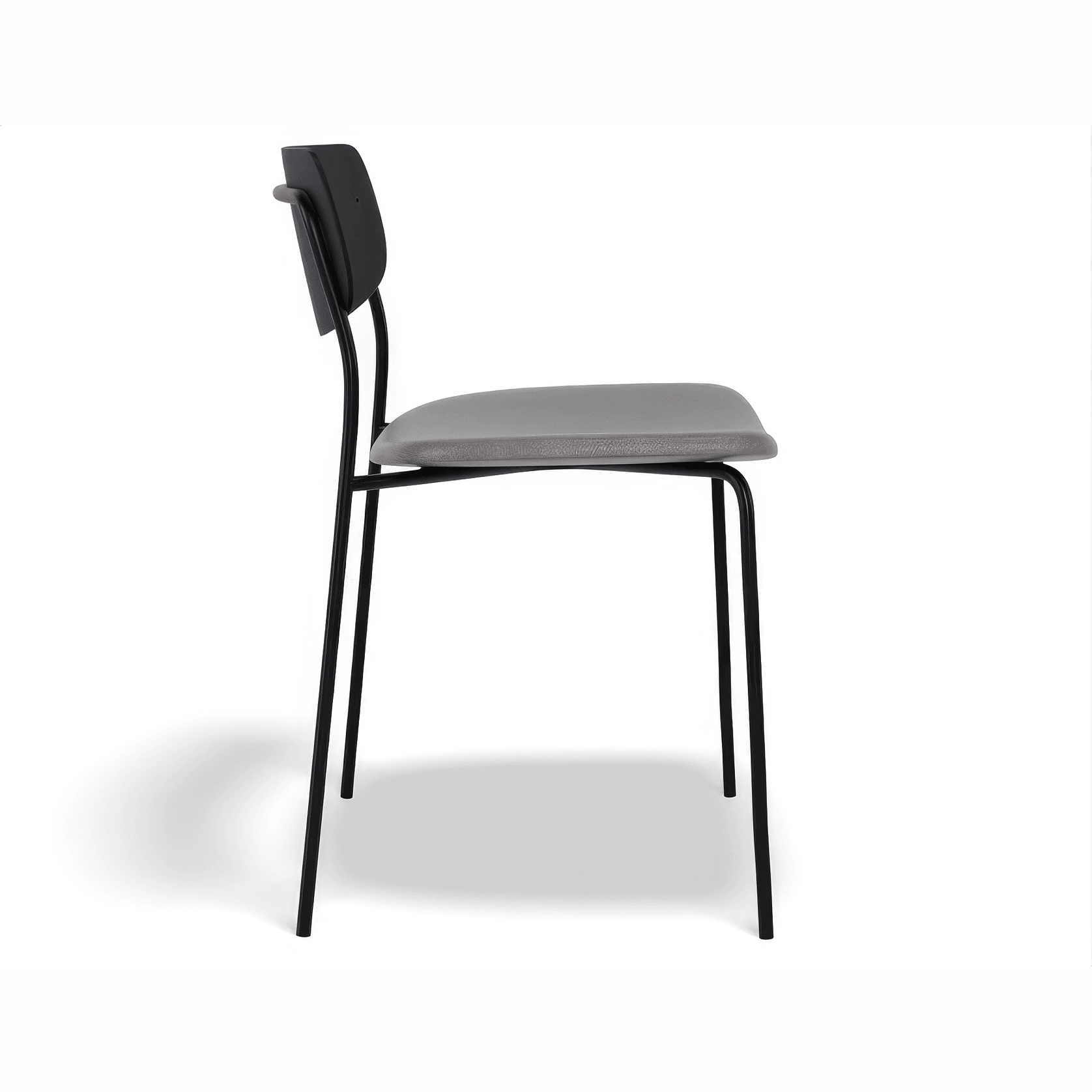 Rylie Chair - Padded Seat with Black Backrest gallery detail image