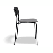 Rylie Chair - Padded Seat with Black Backrest gallery detail image