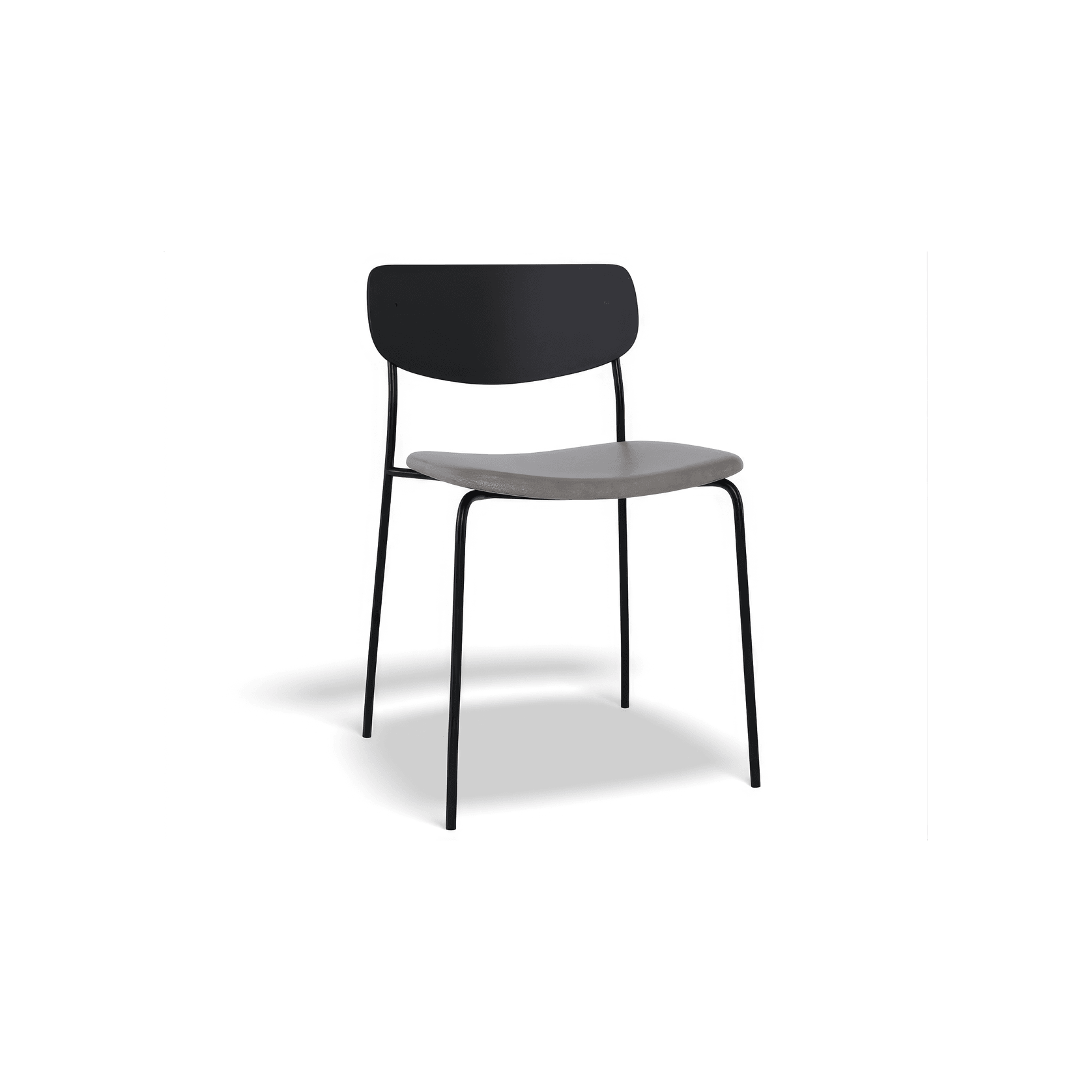 Rylie Chair - Padded Seat with Black Backrest gallery detail image