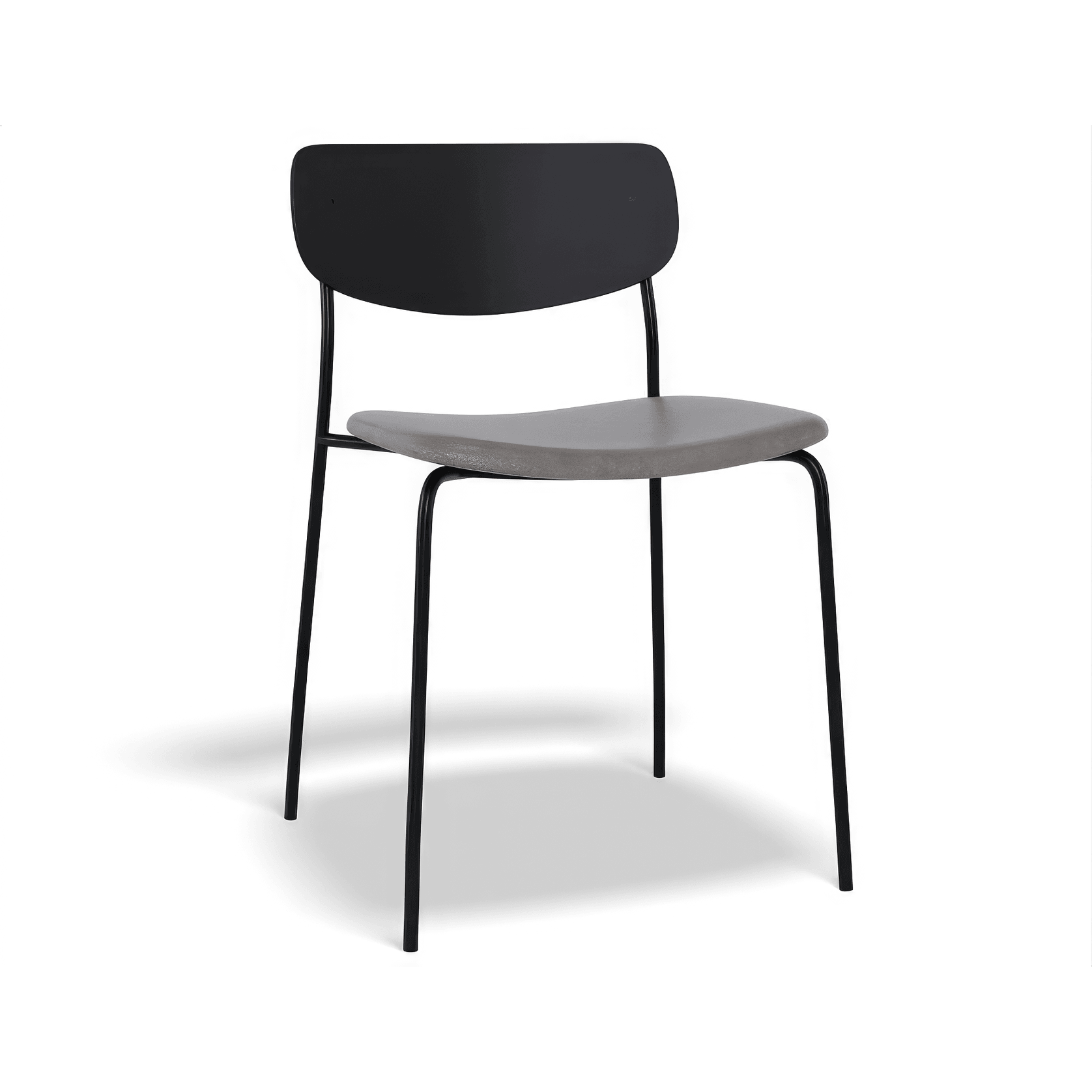 Rylie Chair - Padded Seat with Black Backrest gallery detail image