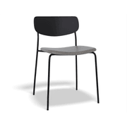 Rylie Chair - Padded Seat with Black Backrest gallery detail image