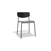 Rylie Chair - Padded Seat with Black Backrest gallery detail image
