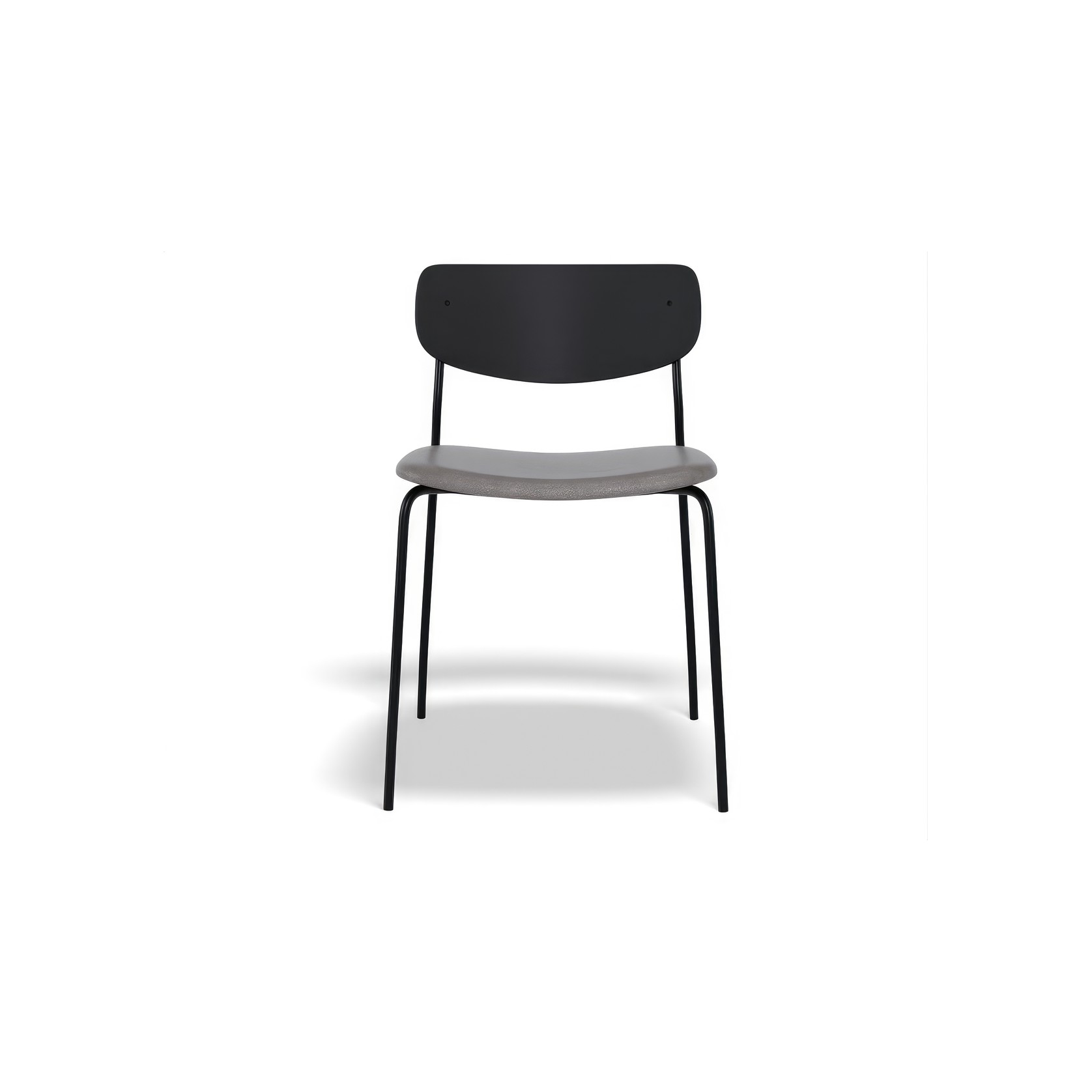 Rylie Chair - Padded Seat with Black Backrest gallery detail image