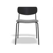 Rylie Chair - Padded Seat with Black Backrest gallery detail image