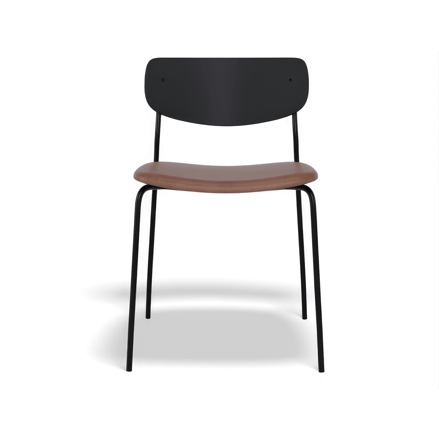 Rylie Chair - Padded Seat with Black Backrest gallery detail image
