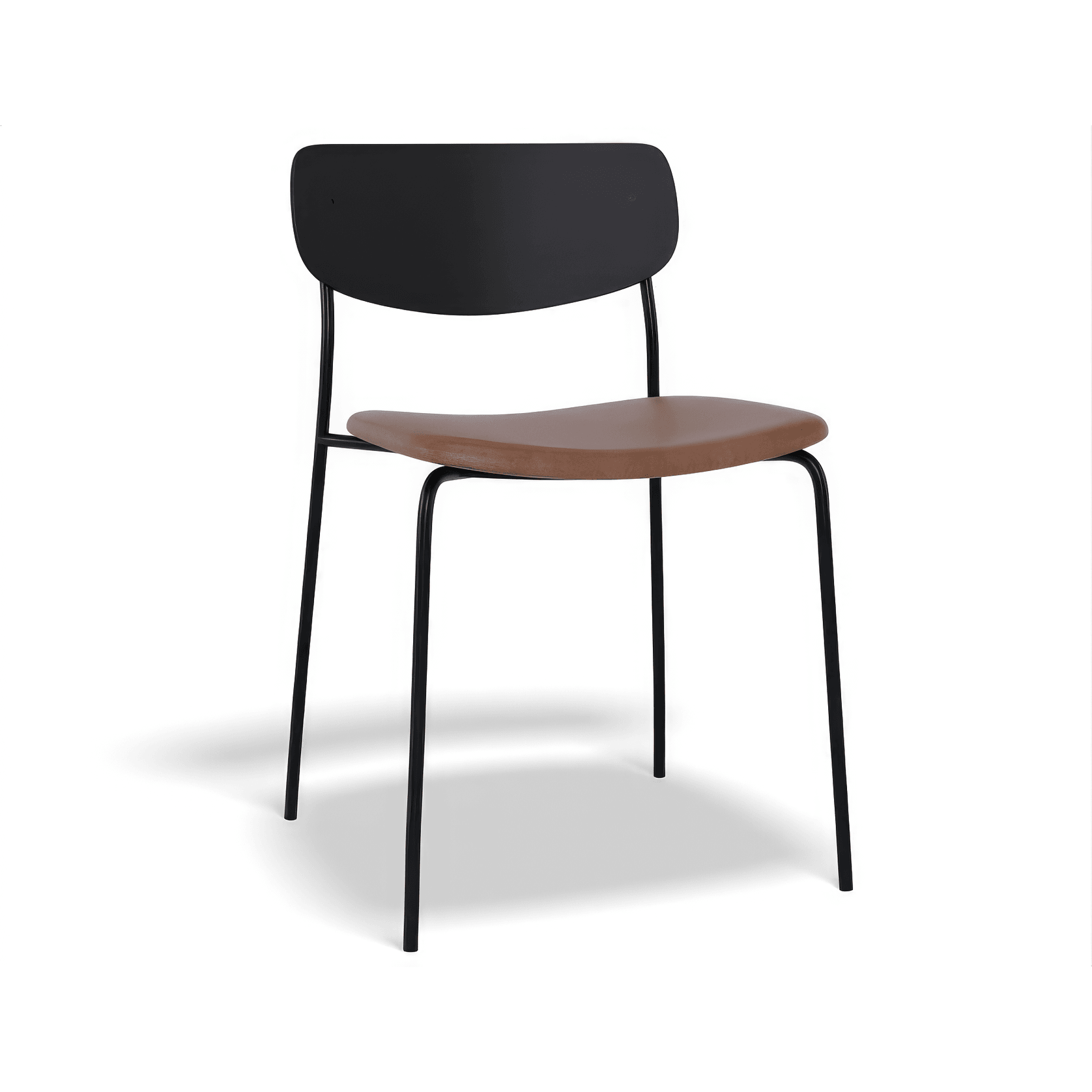 Rylie Chair - Padded Seat with Black Backrest gallery detail image