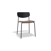 Rylie Chair - Padded Seat with Black Backrest gallery detail image