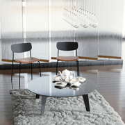 Rylie Chair - Padded Seat with Black Backrest gallery detail image