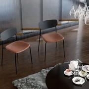 Rylie Chair - Padded Seat with Black Backrest gallery detail image