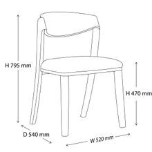 Villa Natural Hardwood Dining Chair | Beige Fabric gallery detail image