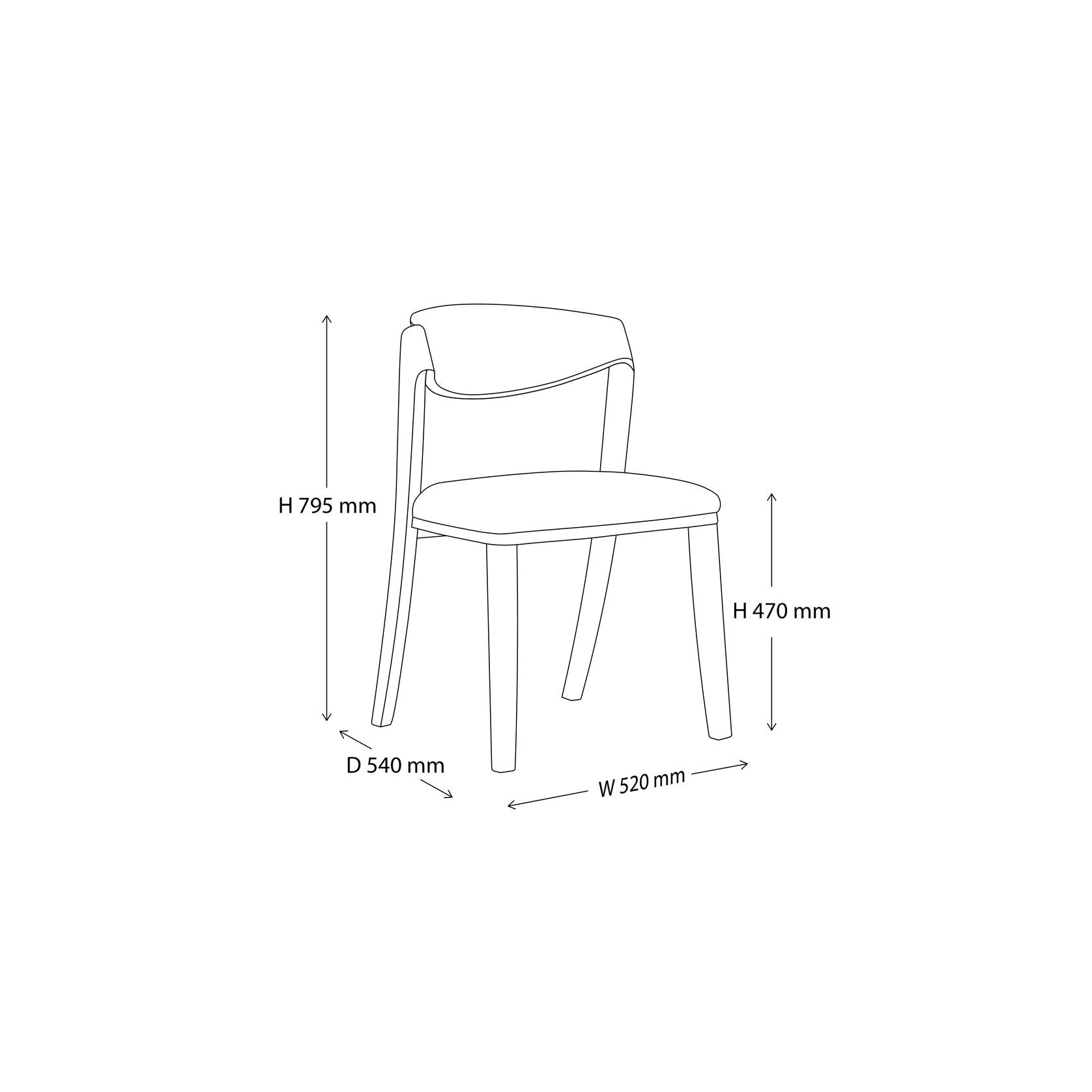 Villa Natural Hardwood Dining Chair | Beige Fabric gallery detail image