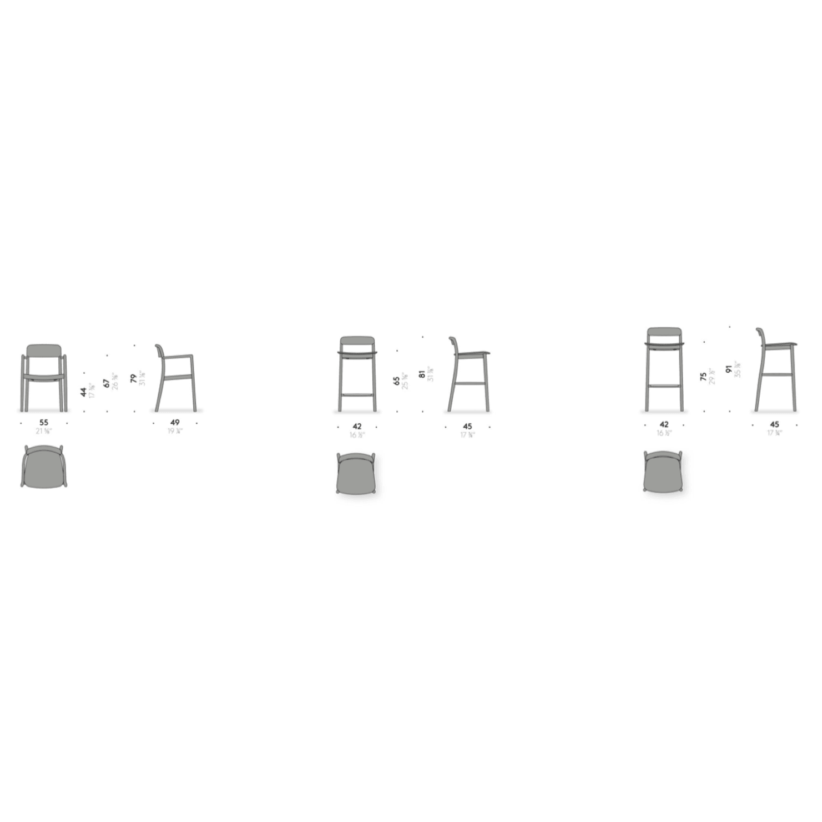Villetta Dining Chair & Bar Stool by DePadova gallery detail image