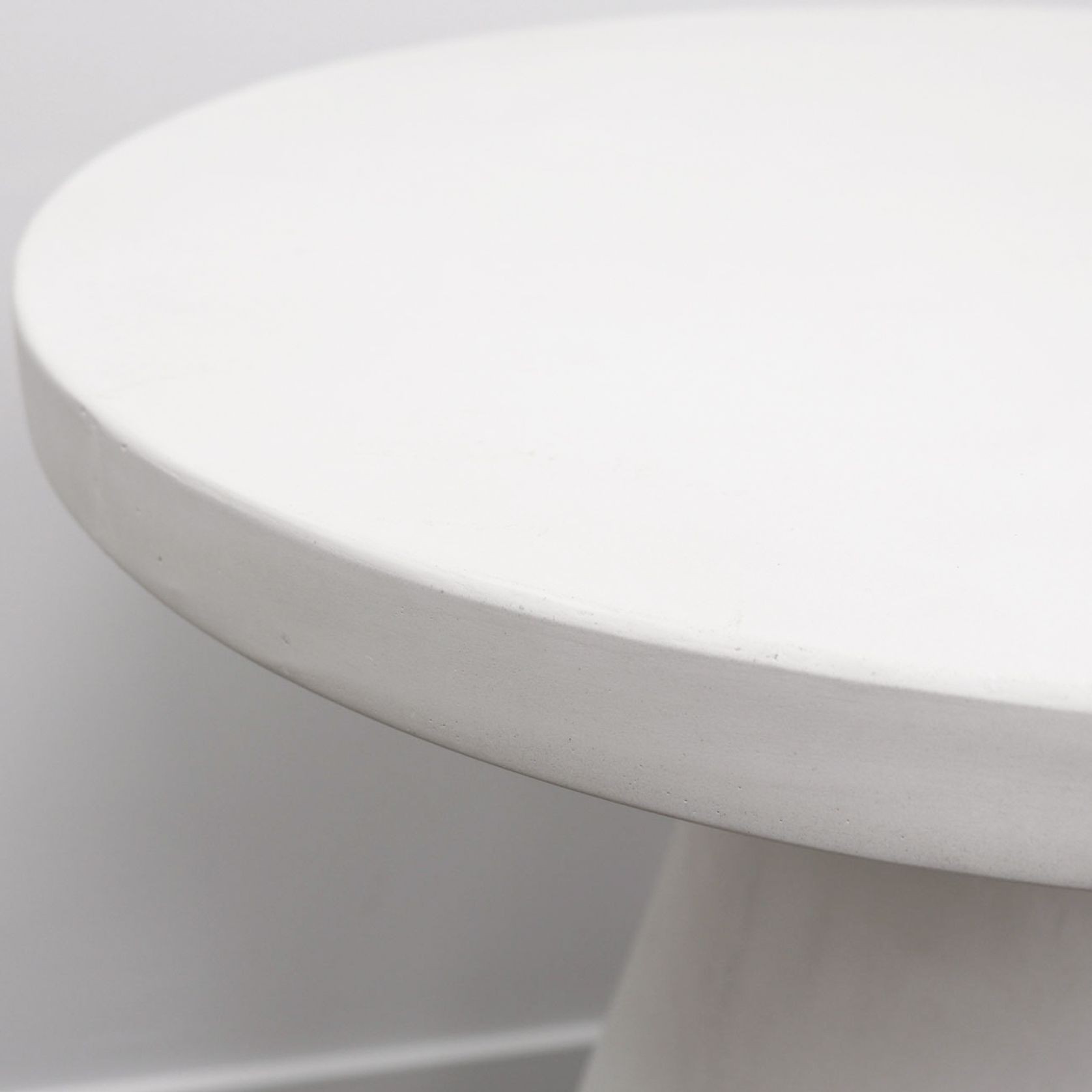 Corfu Concrete Pedestal Table - White gallery detail image