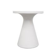 Corfu Concrete Pedestal Table - White gallery detail image