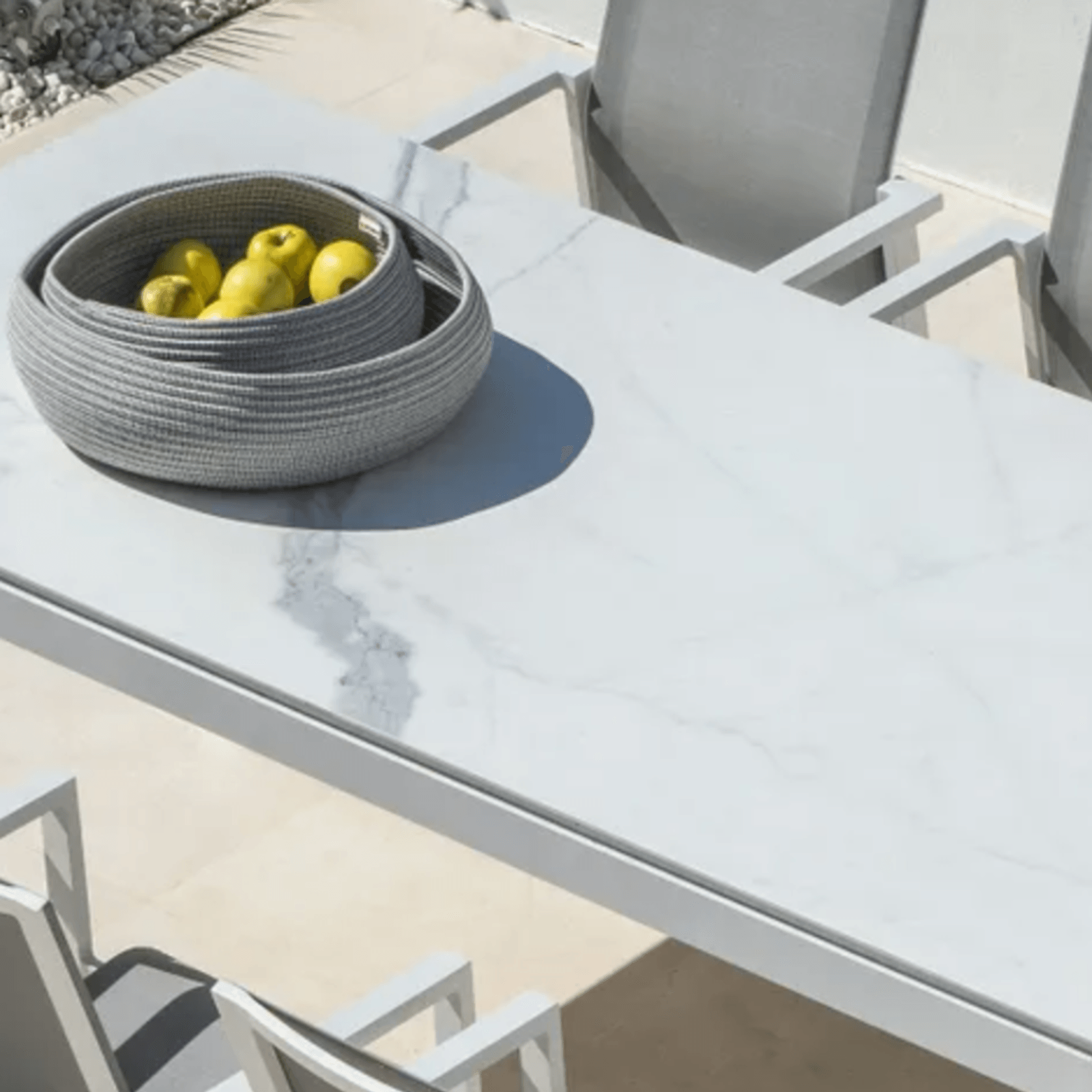 Danli Ceramic Outdoor Table & 8 Sevilla Teak Arm Chairs gallery detail image