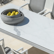 Danli Ceramic Outdoor Table & 8 Sevilla Teak Arm Chairs gallery detail image