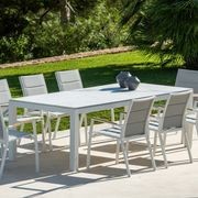 Danli Ceramic Outdoor Table & 8 Sevilla Teak Arm Chairs gallery detail image