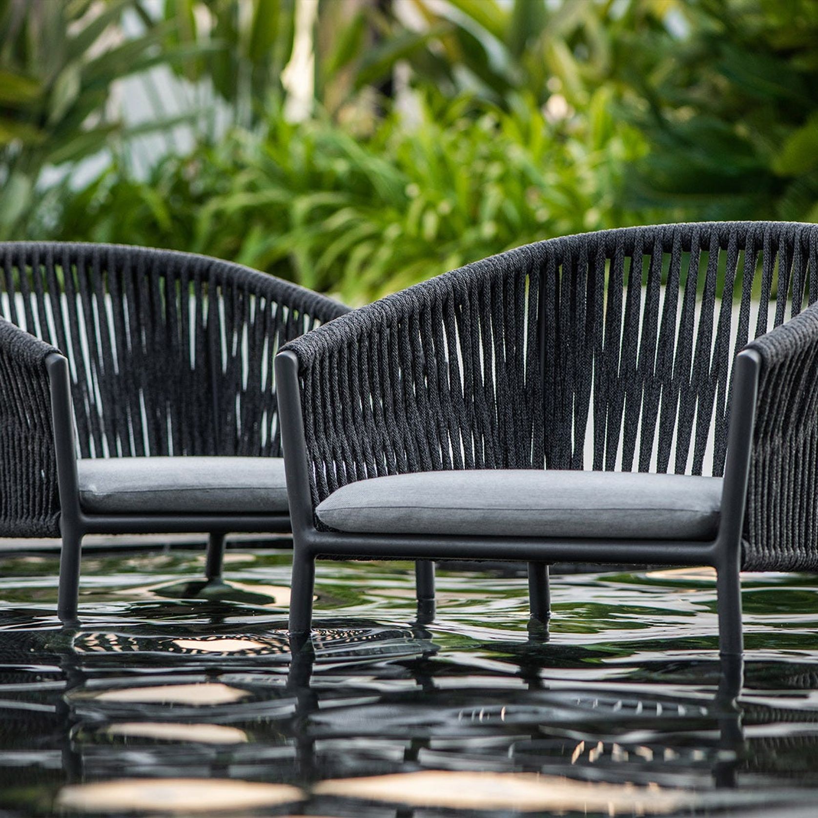 Danli Ceramic Outdoor Table with 8 Gizella Chairs gallery detail image